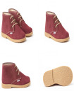 Made in Spain Boys Suede Safari Boot EU20-EU31 Burgundy